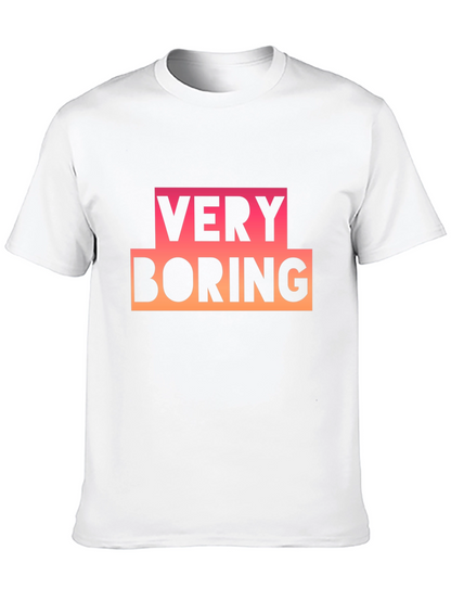 Very Boring Graphic Tee - Black Casual T-Shirt