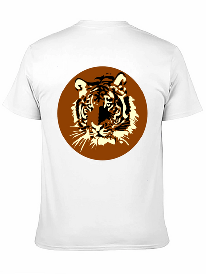 Tiger Graphic Print Mens Black T-Shirt