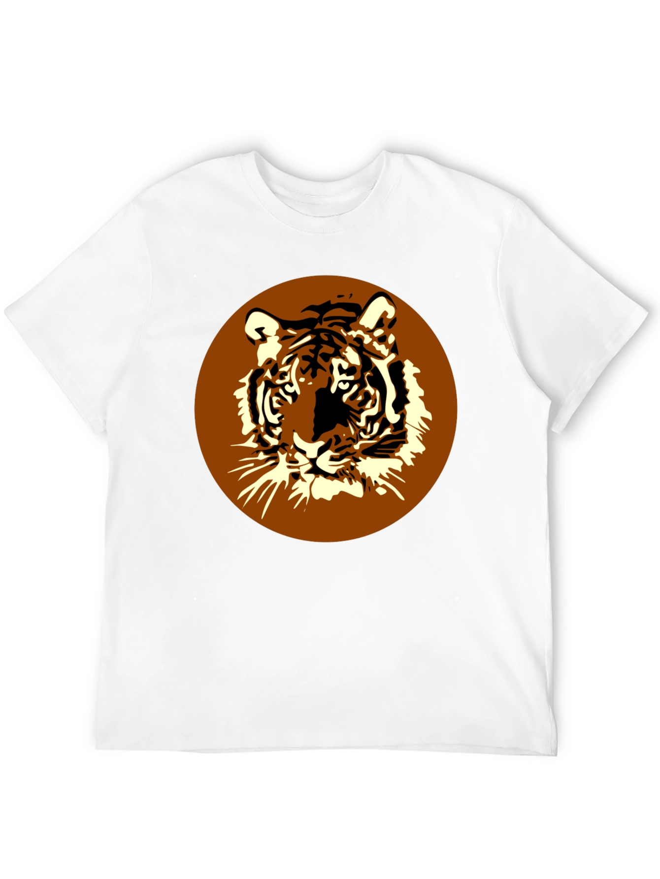 Tiger Graphic Print Mens Black T-Shirt