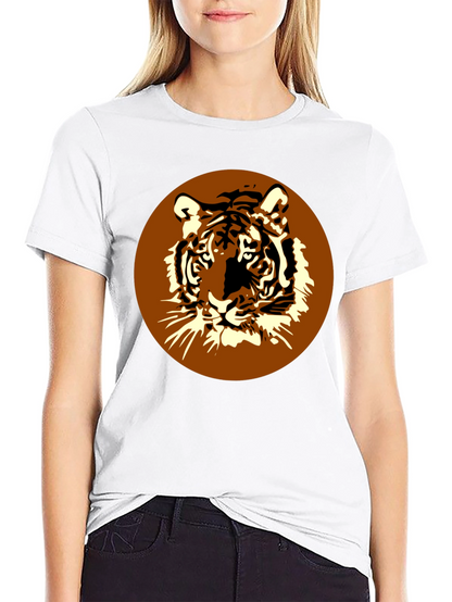 Tiger Graphic Print Mens Black T-Shirt