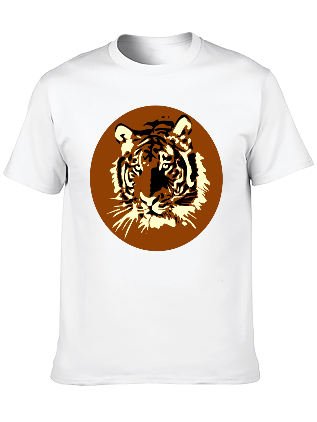 Tiger Graphic Print Mens Black T-Shirt
