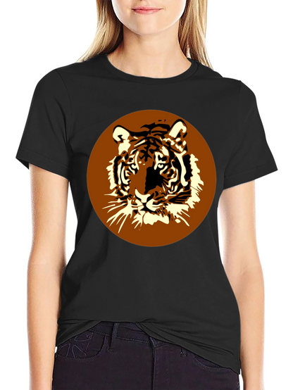 Tiger Graphic Print Mens Black T-Shirt