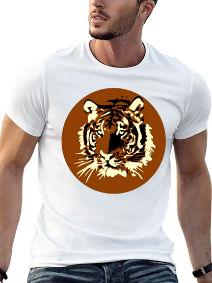 Tiger Graphic Print Mens Black T-Shirt