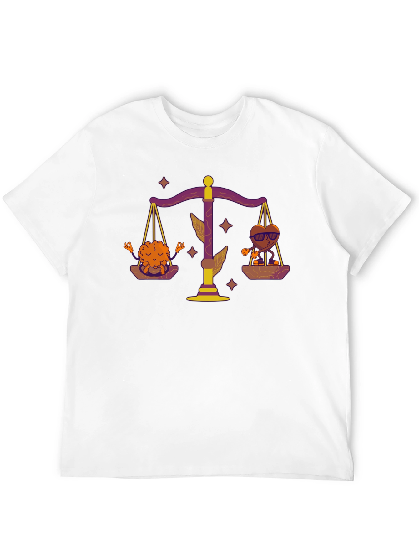 Balance Brain & Heart Tee - Black T-Shirt