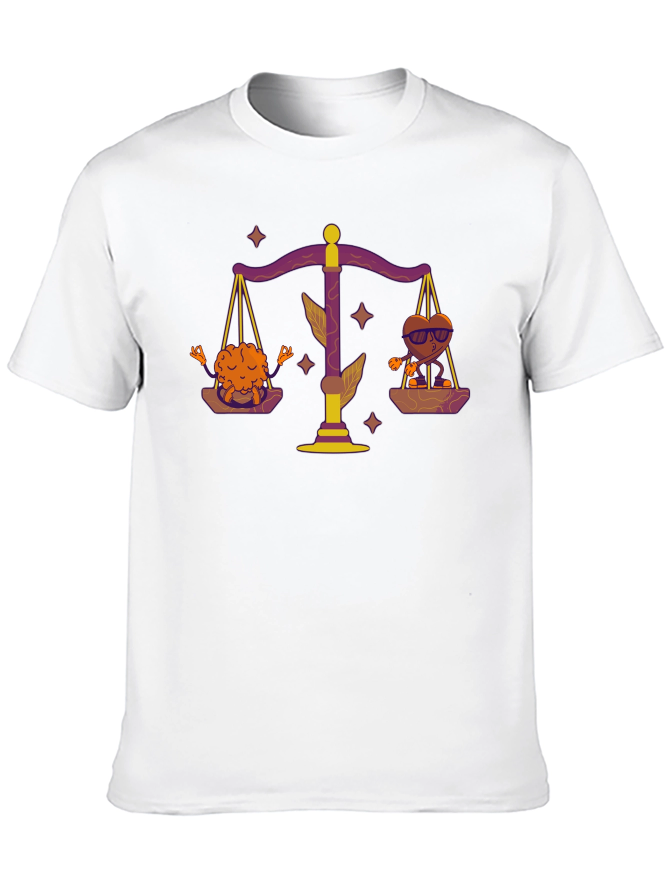 Balance Brain & Heart Tee - Black T-Shirt