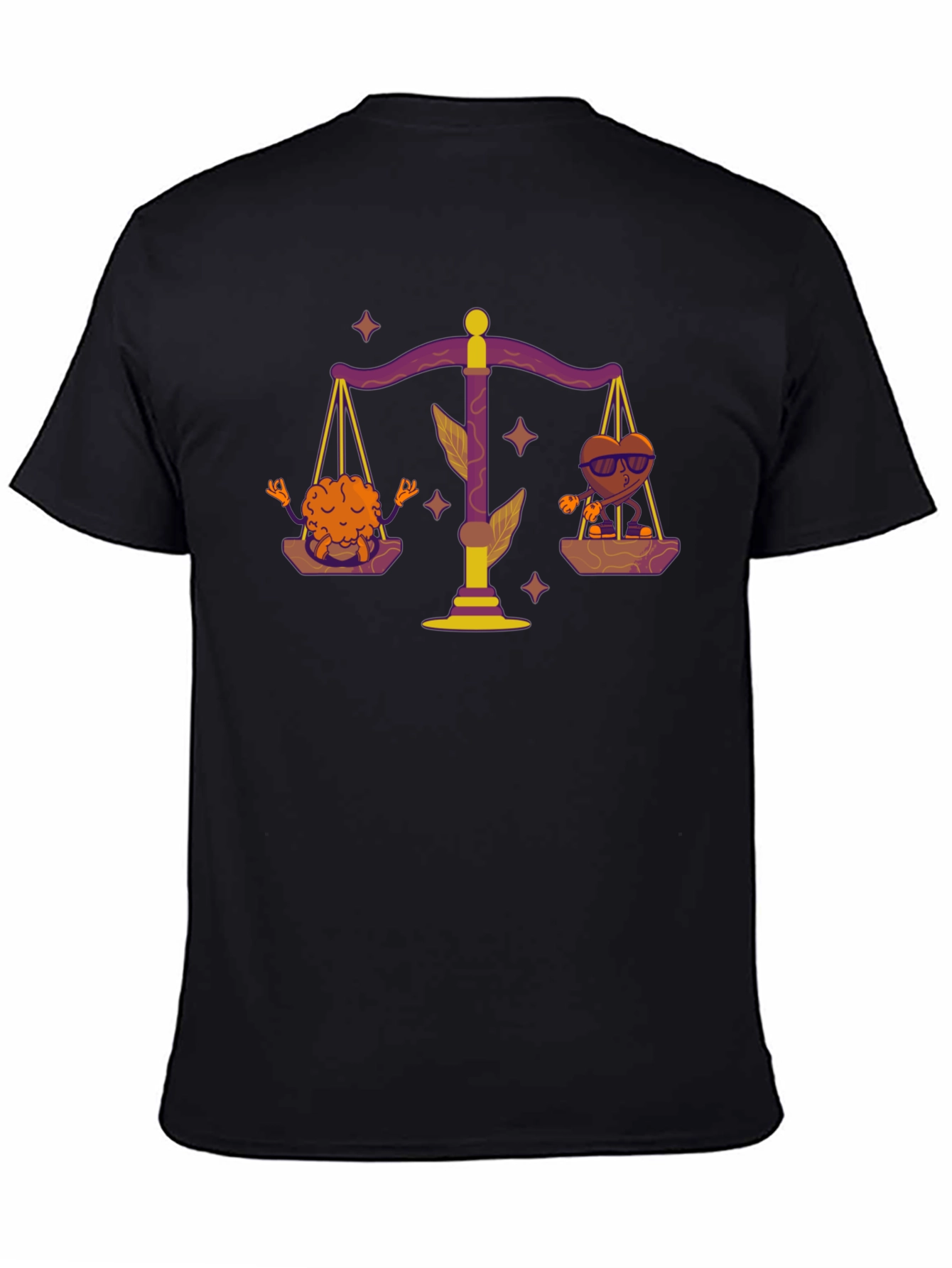 Balance Brain & Heart Tee - Black T-Shirt