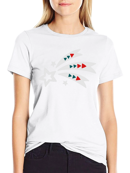 Festive Star Trail Graphic Tee - Black