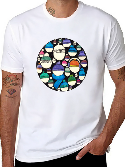 Whimsical Winter Hats Graphic Tee - Black
