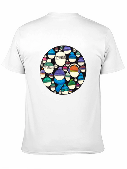 Whimsical Winter Hats Graphic Tee - Black