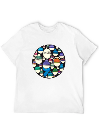 Whimsical Winter Hats Graphic Tee - Black
