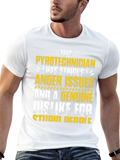 Pyrotechnician Anger Issues Graphic Tee