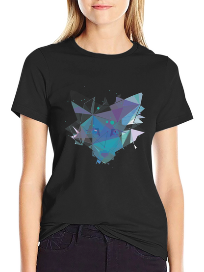 Abstract Geometric Mens Black T-Shirt