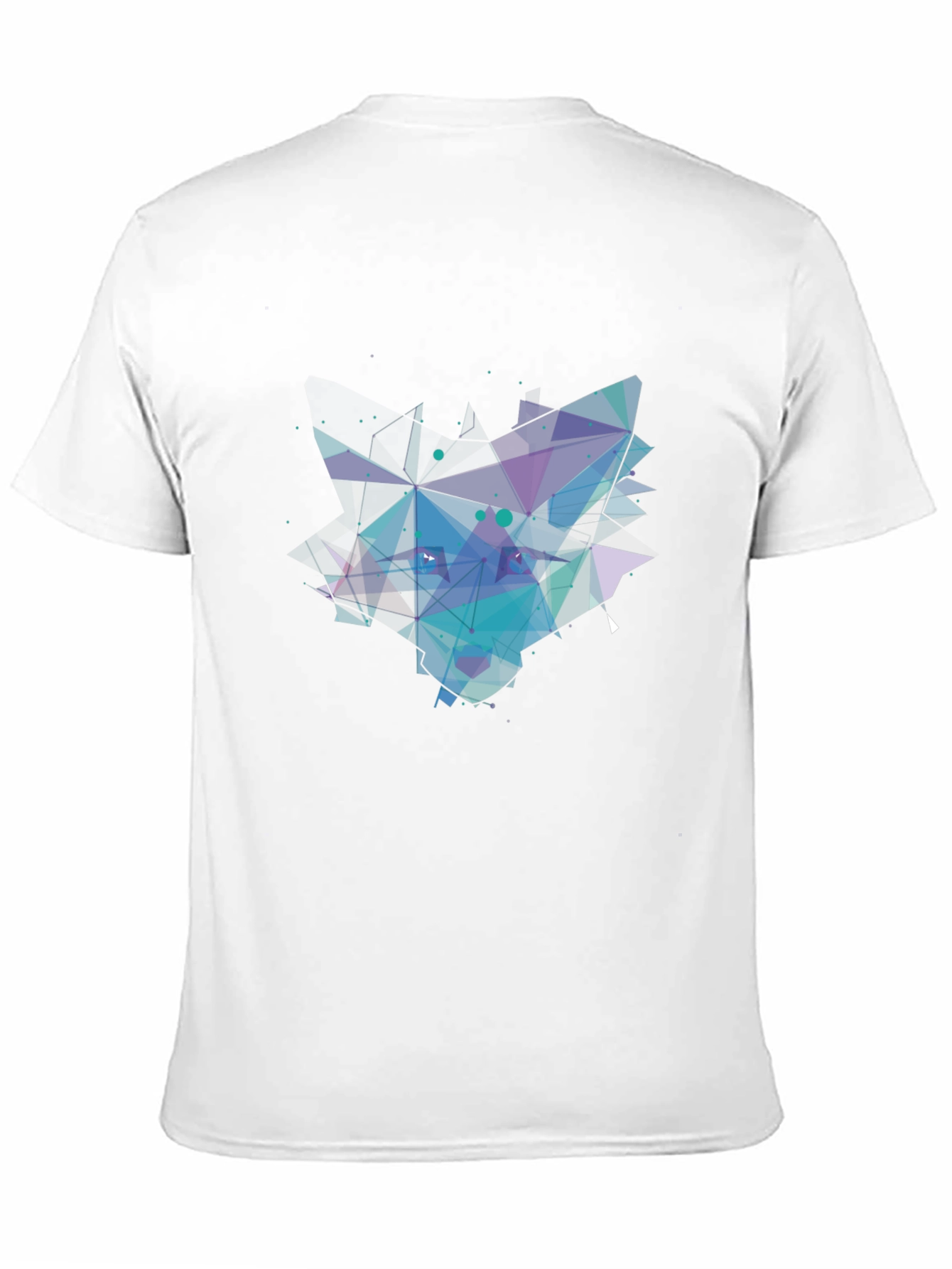 Abstract Geometric Mens Black T-Shirt