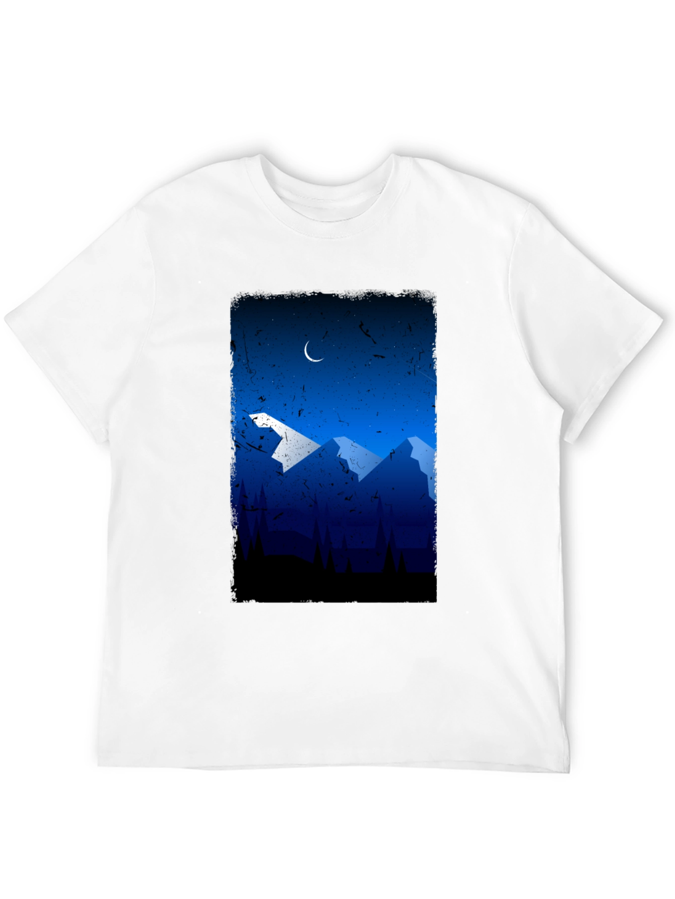 Mountainscape Graphic Tee - Night Sky Design