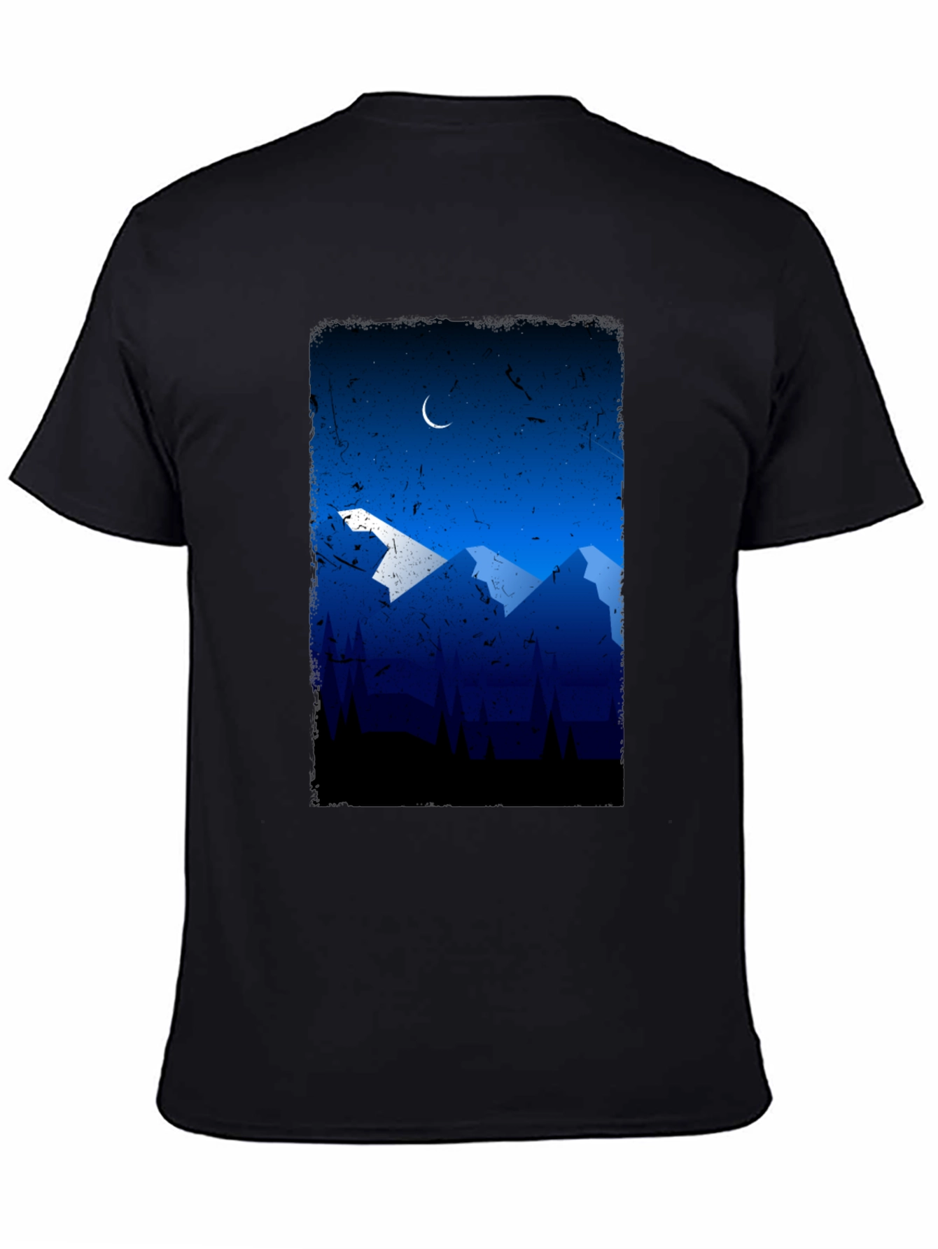 Mountainscape Graphic Tee - Night Sky Design