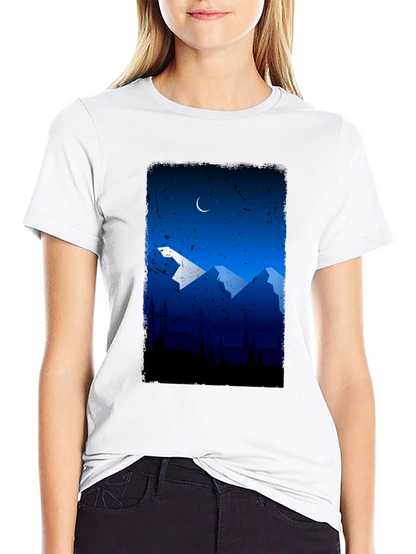 Mountainscape Graphic Tee - Night Sky Design