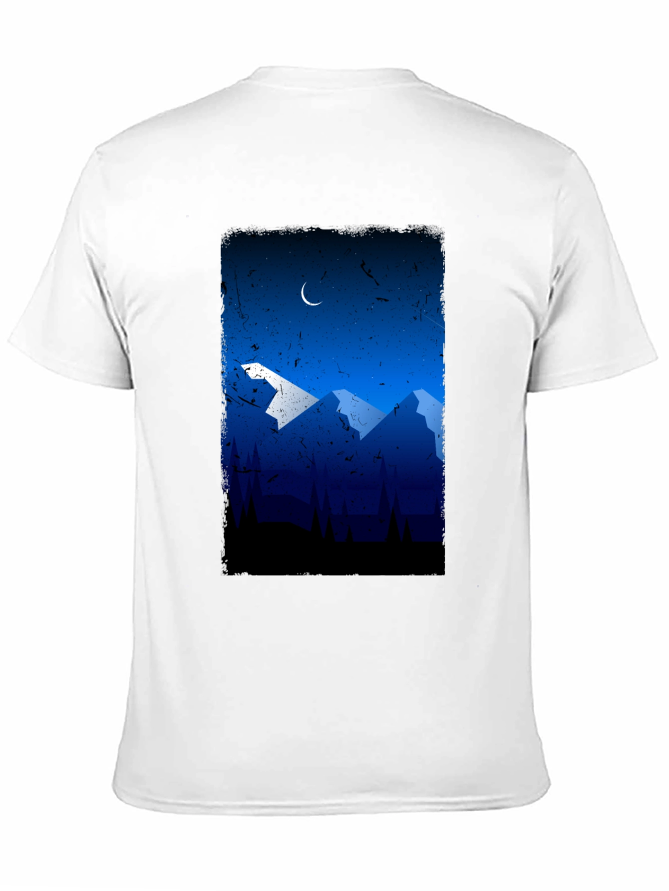 Mountainscape Graphic Tee - Night Sky Design