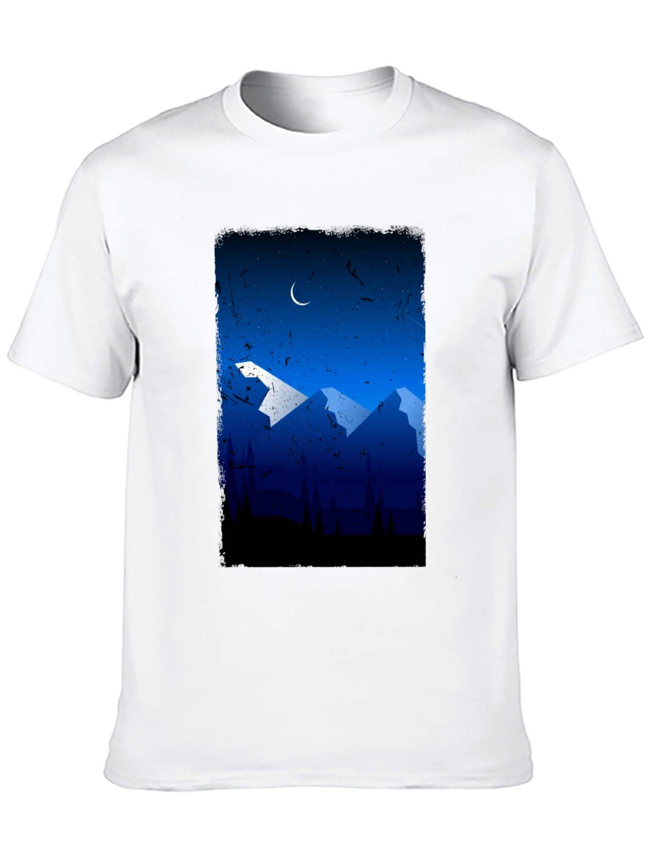 Mountainscape Graphic Tee - Night Sky Design