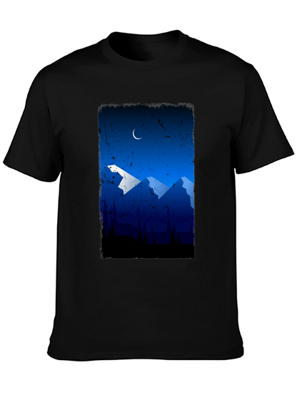 Mountainscape Graphic Tee - Night Sky Design