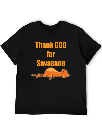 Thank God for Savasana Black T-Shirt