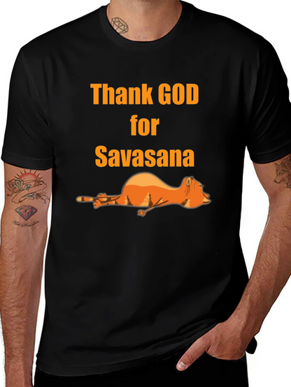 Thank God for Savasana Black T-Shirt