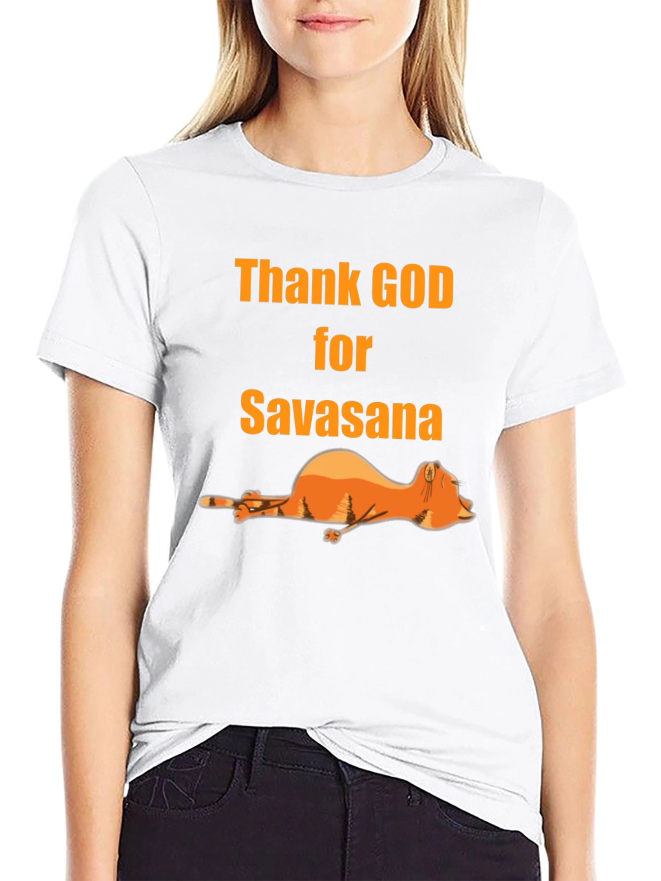 Thank God for Savasana Black T-Shirt