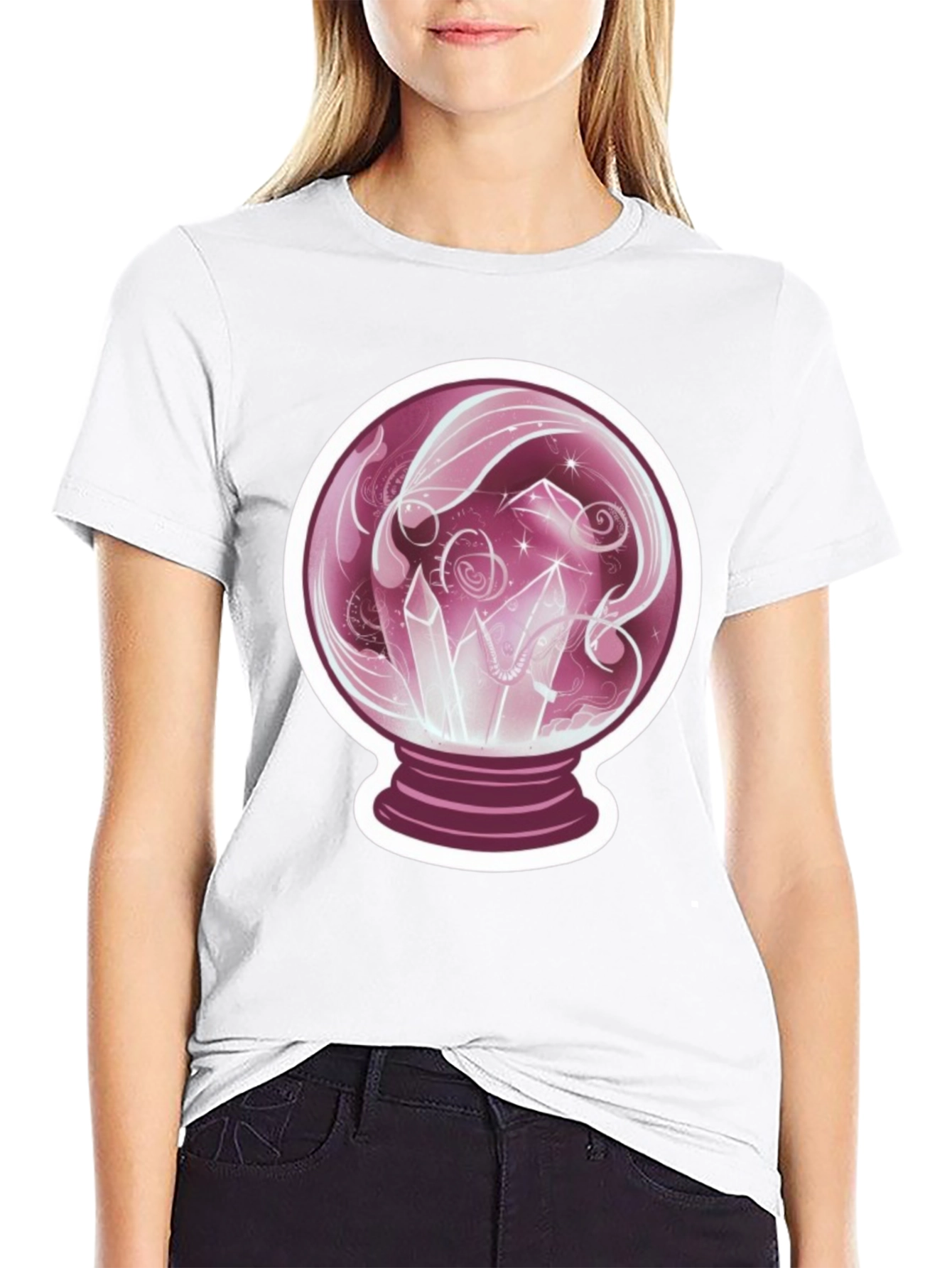 Crystal Ball Graphic Tee - Mystical Design