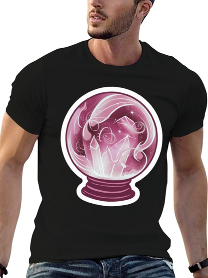 Crystal Ball Graphic Tee - Mystical Design