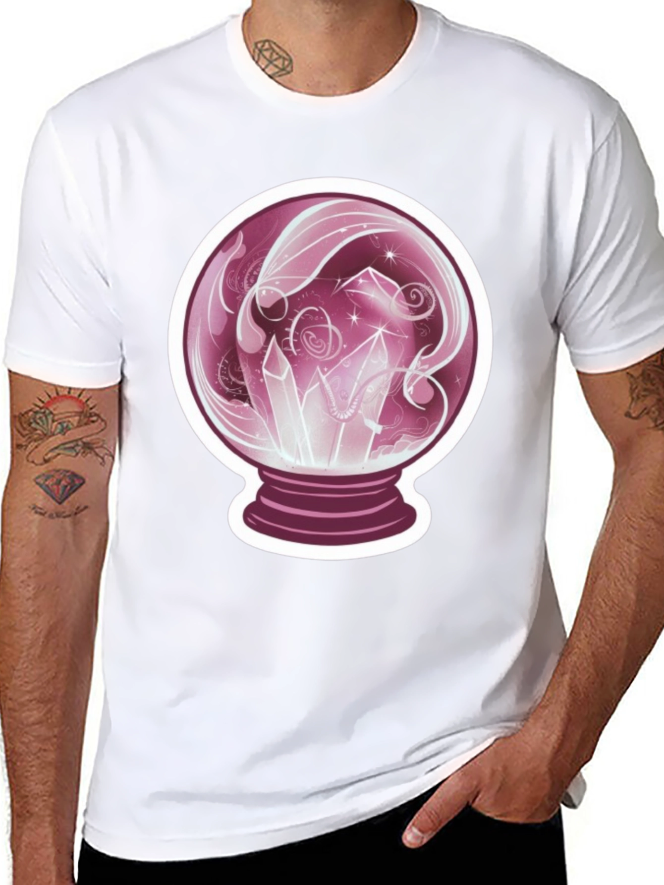 Crystal Ball Graphic Tee - Mystical Design
