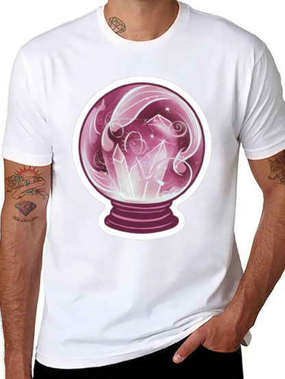 Crystal Ball Graphic Tee - Mystical Design