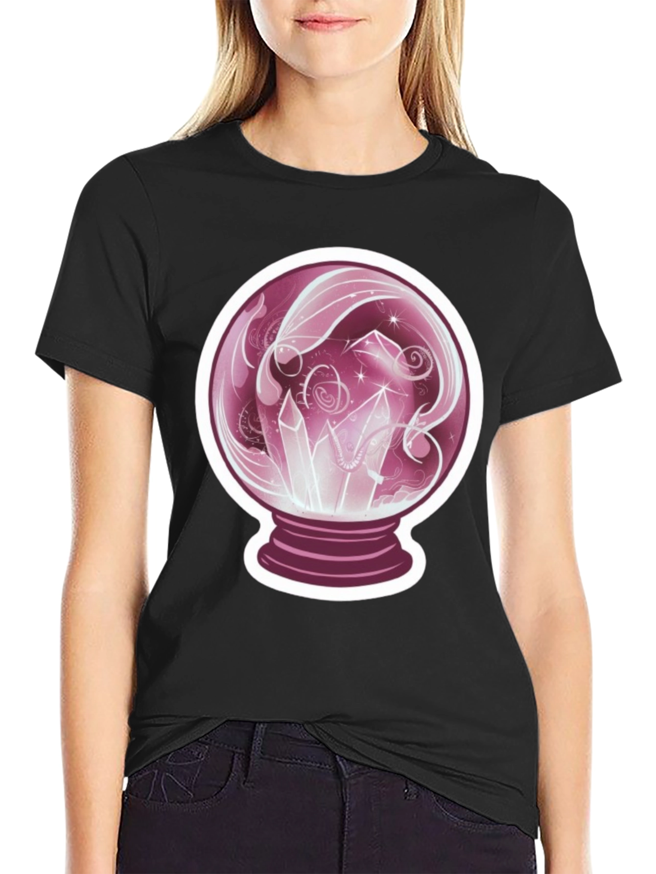 Crystal Ball Graphic Tee - Mystical Design