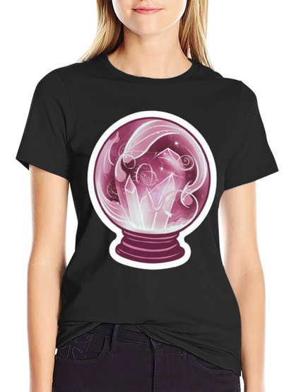 Crystal Ball Graphic Tee - Mystical Design