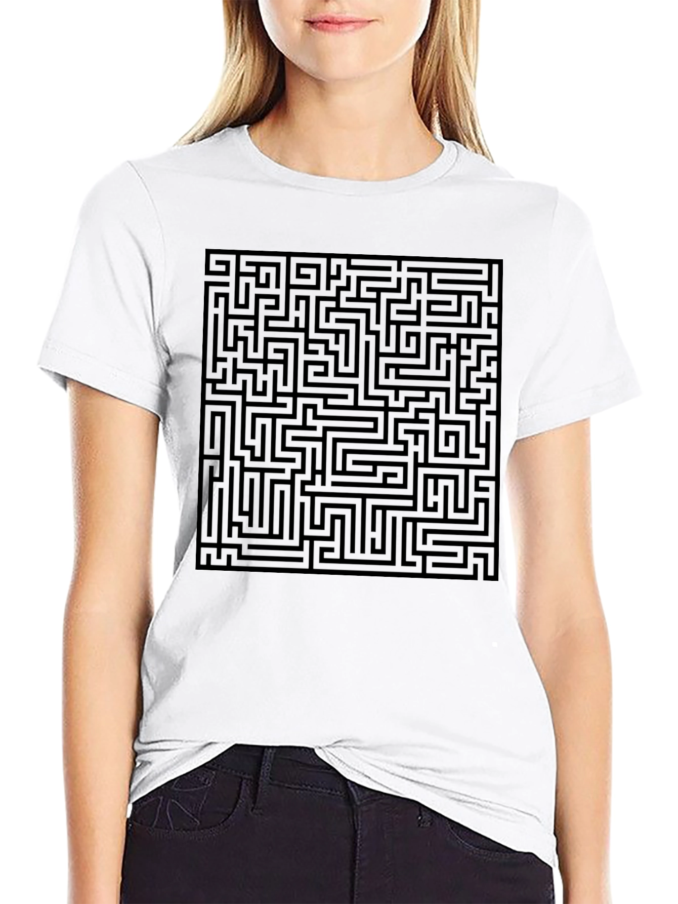 Maze Graphic T-Shirt - Intriguing Design