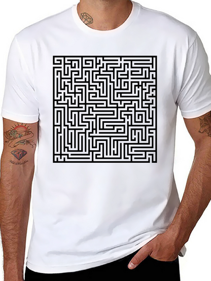 Maze Graphic T-Shirt - Intriguing Design