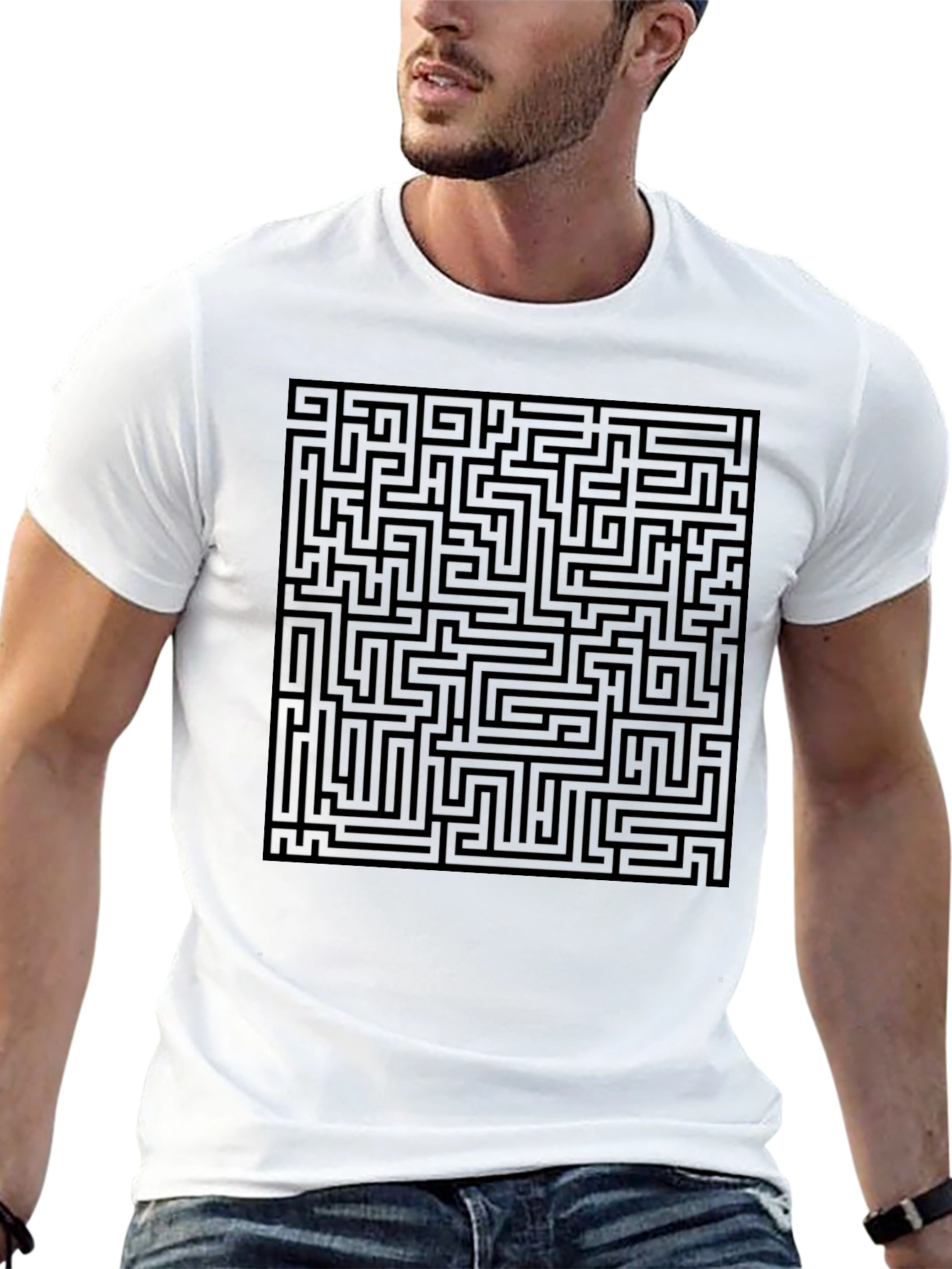 Maze Graphic T-Shirt - Intriguing Design