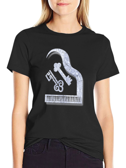 Piano Keys Marble Look Graphic Tee