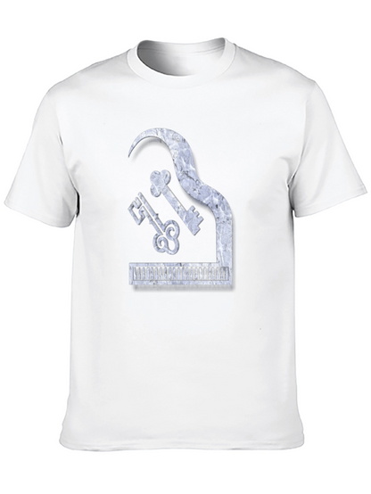 Piano Keys Marble Look Graphic Tee