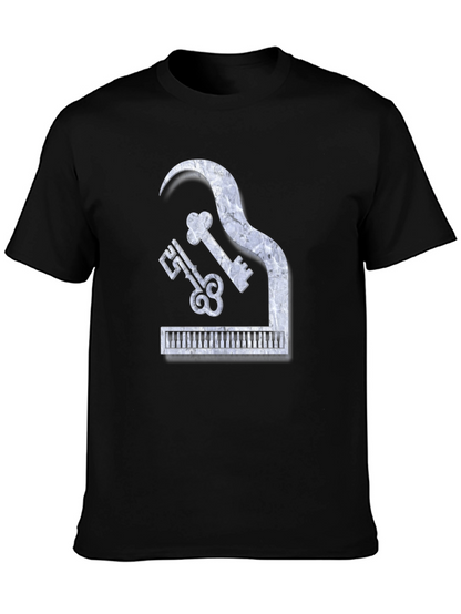Piano Keys Marble Look Graphic Tee