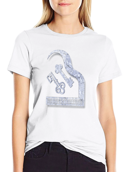 Piano Keys Marble Look Graphic Tee