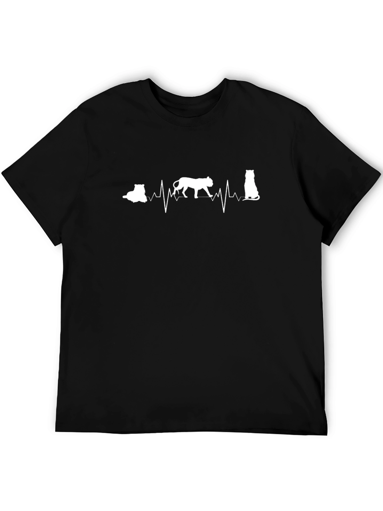 Tiger Heartbeat Black T-Shirt