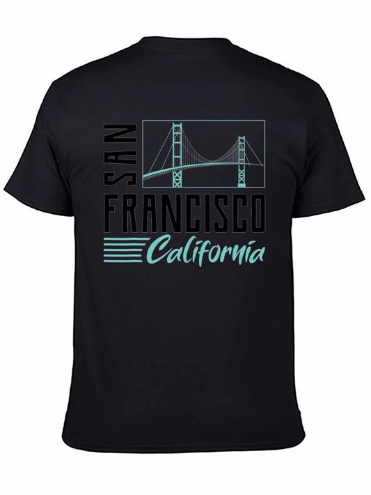 San Francisco California Graphic Tee - Mens Black T-Shirt