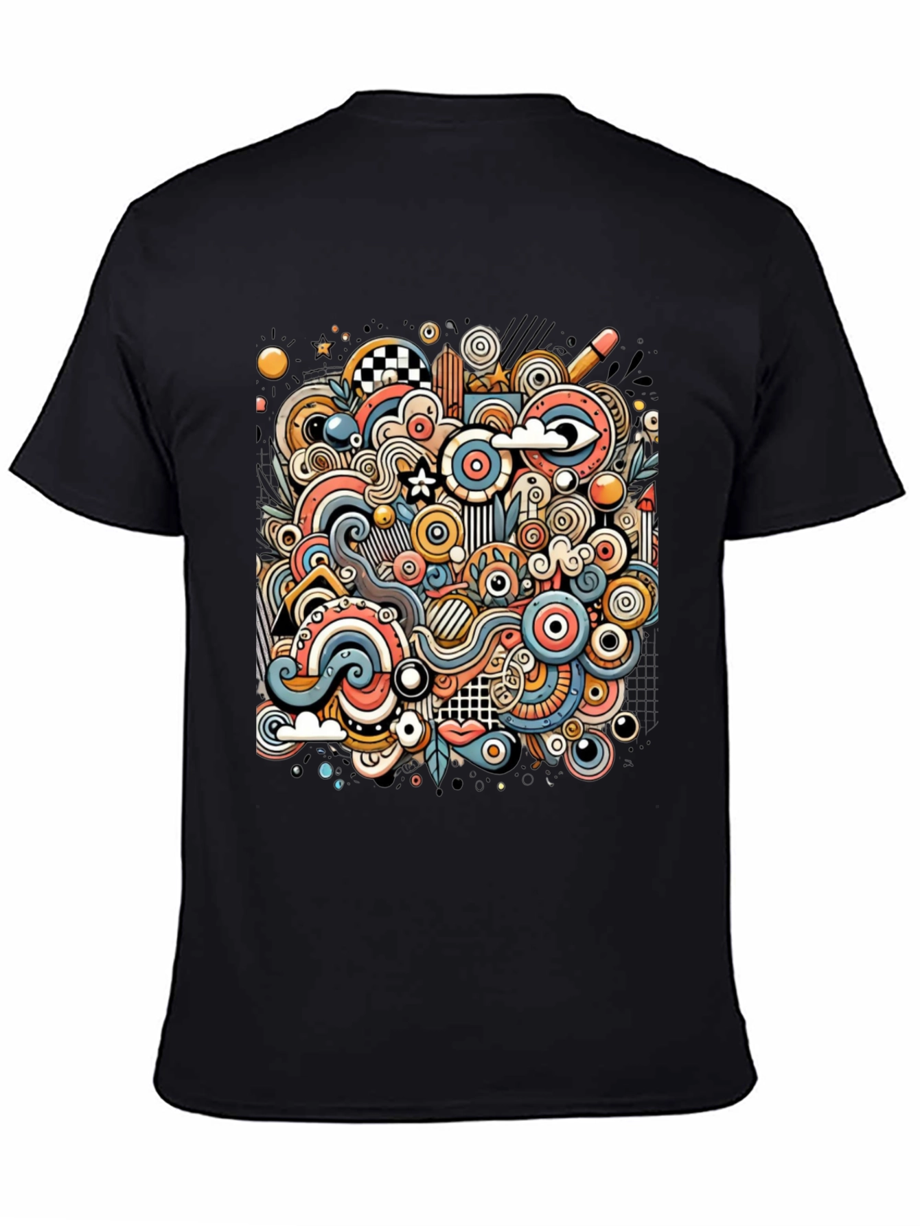 Abstract Doodle Art Mens Graphic Tee