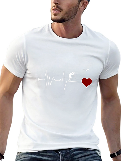 Heartbeat Photographer T-Shirt - Black