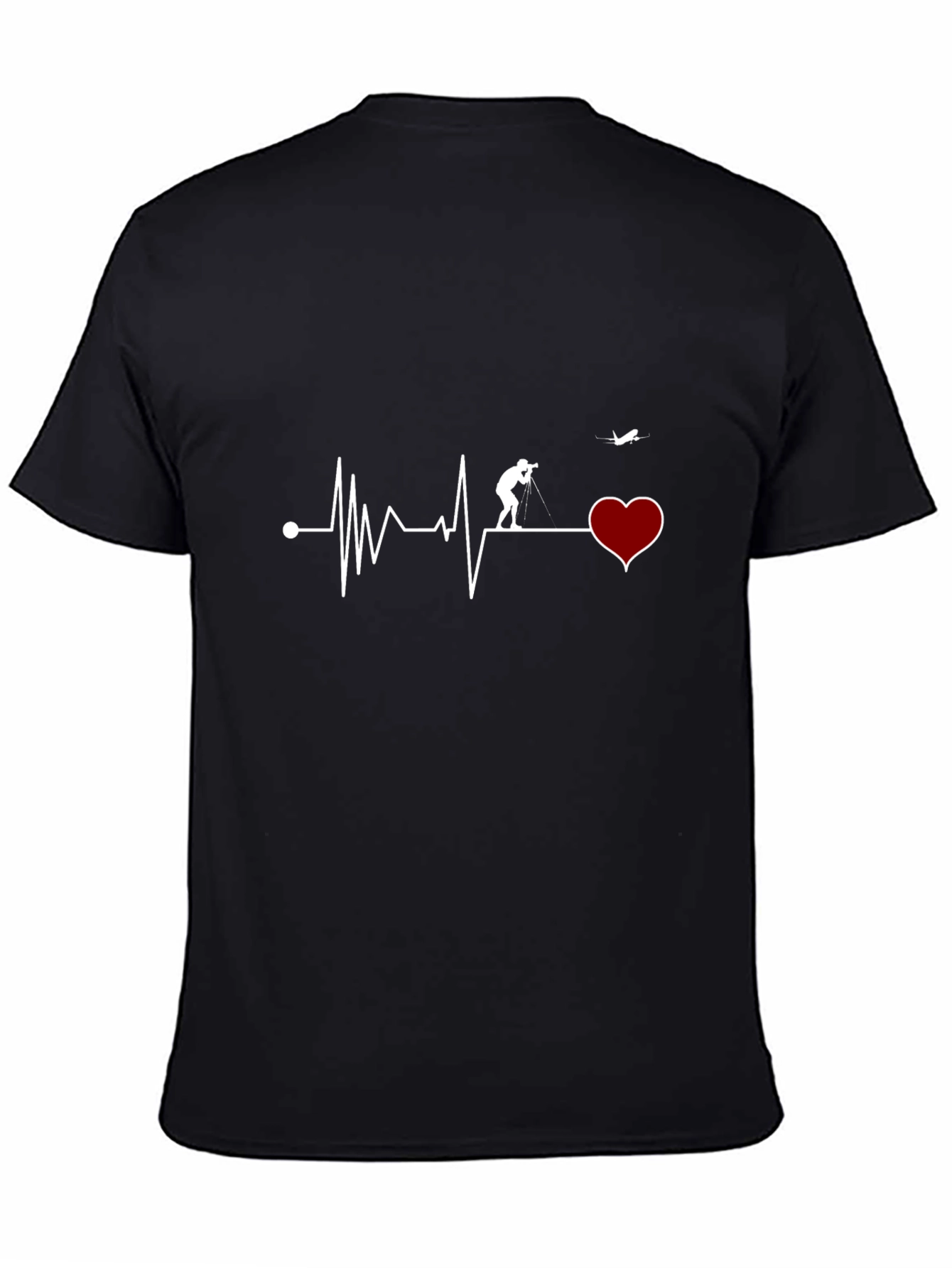 Heartbeat Photographer T-Shirt - Black