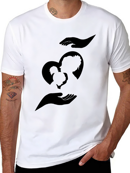 Heart Hands Family Graphic Tee - Black