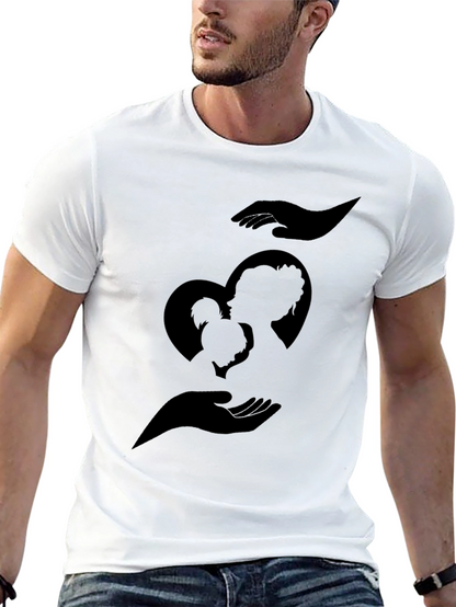Heart Hands Family Graphic Tee - Black