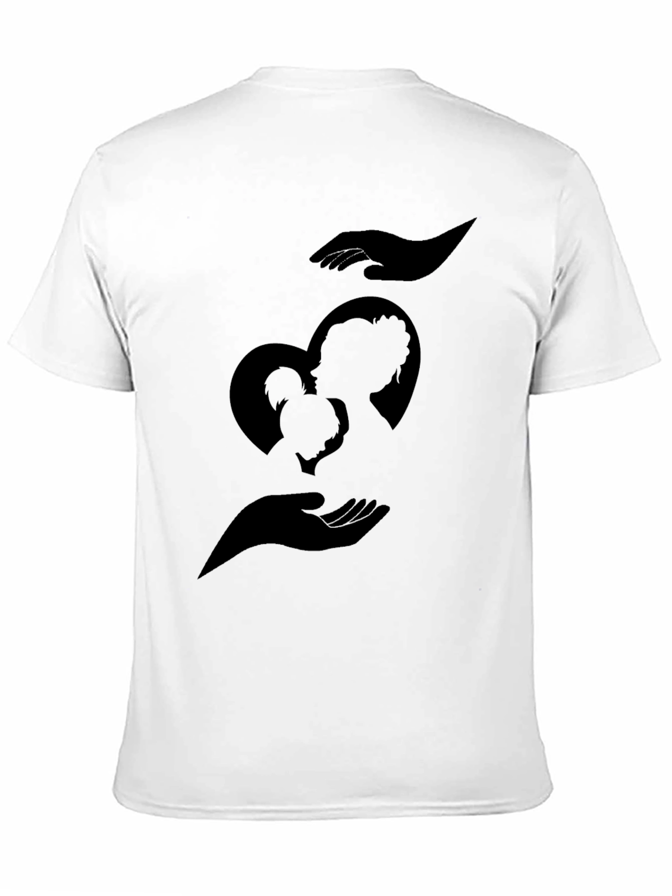 Heart Hands Family Graphic Tee - Black