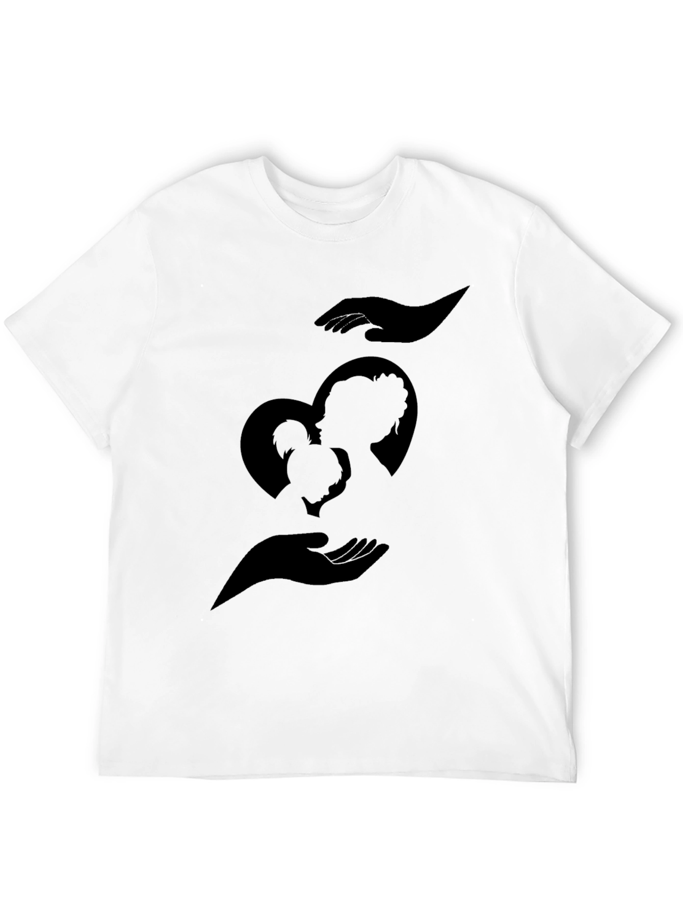 Heart Hands Family Graphic Tee - Black
