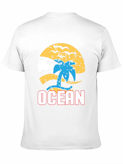 Ocean Beach T-Shirt - Palm Tree Graphic Tee