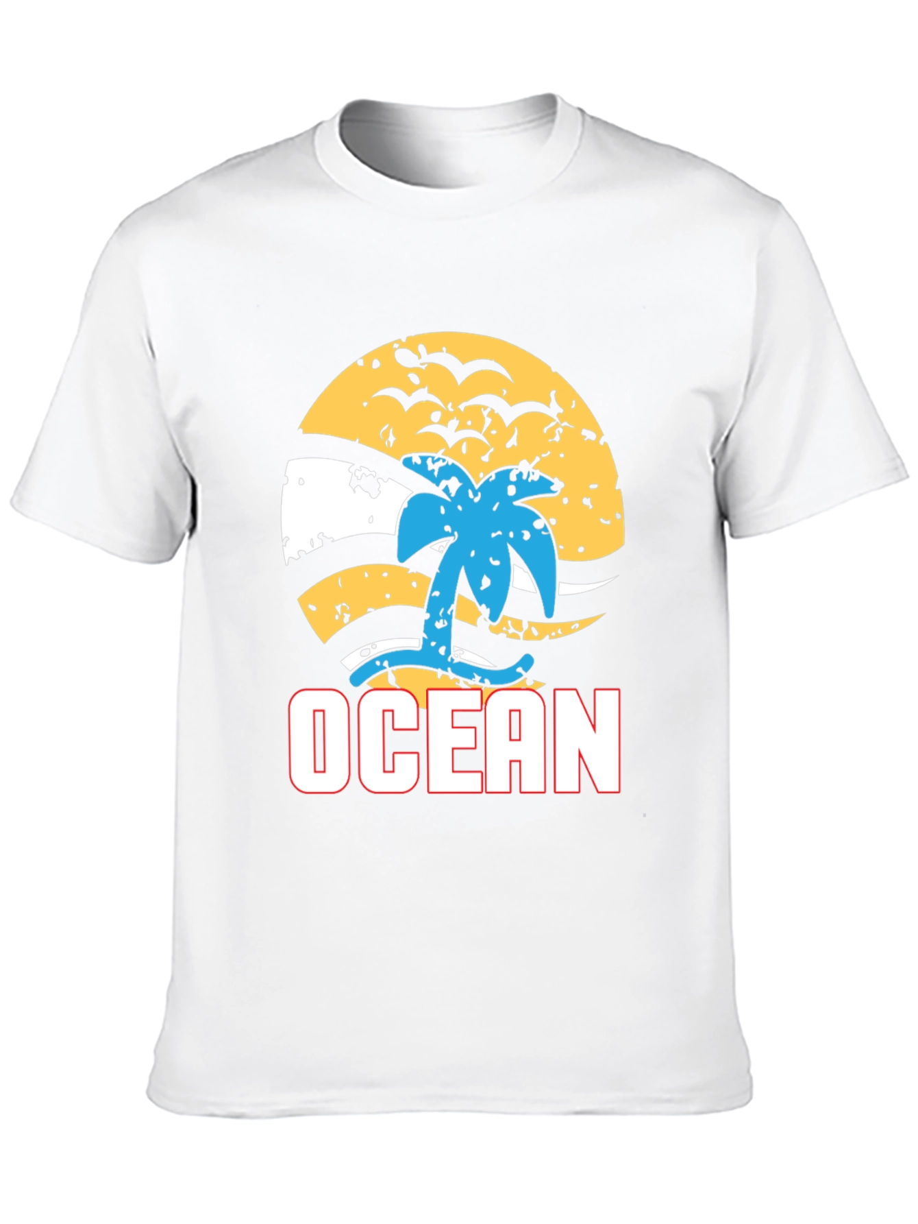 Ocean Beach T-Shirt - Palm Tree Graphic Tee